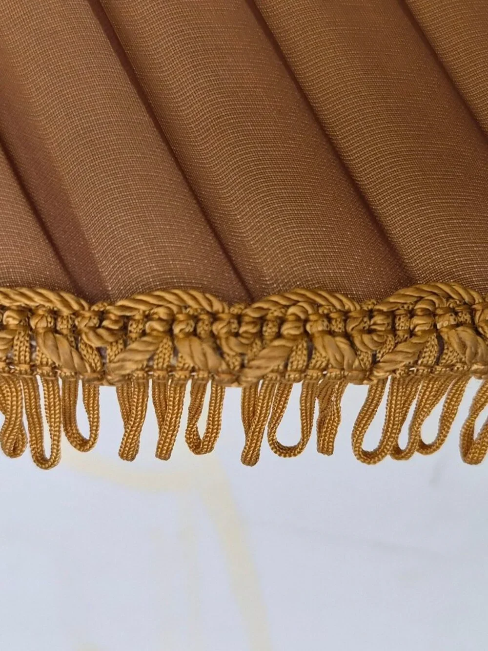Rich, Warm Cocoa Brown Pleated Bell Shape Lampshade